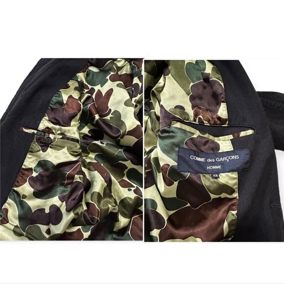 Comme Des Garçons HOMME Black Wool Jacket, Size XS, AW2017 - Picture 15 of 16